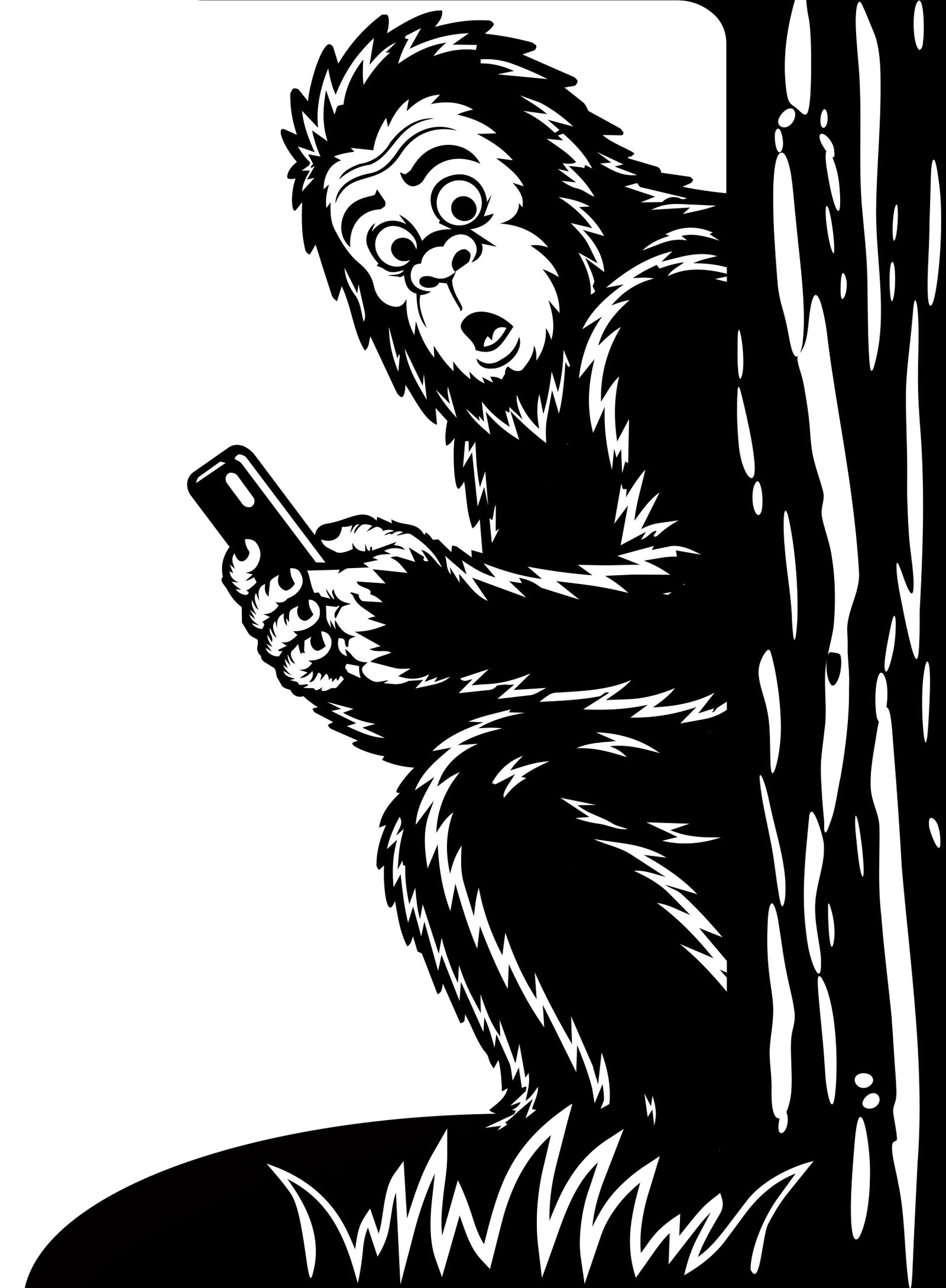 Bigfoot at Public Restroom